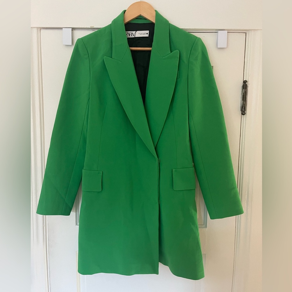 Green Zara Blazer Dress